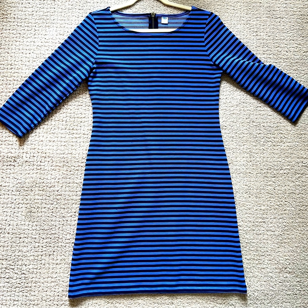 Old Navy Purple and Navy striped dress, size M